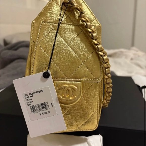 Chanel 25 Mini Gold Caviar leather - Picture 3 of 5